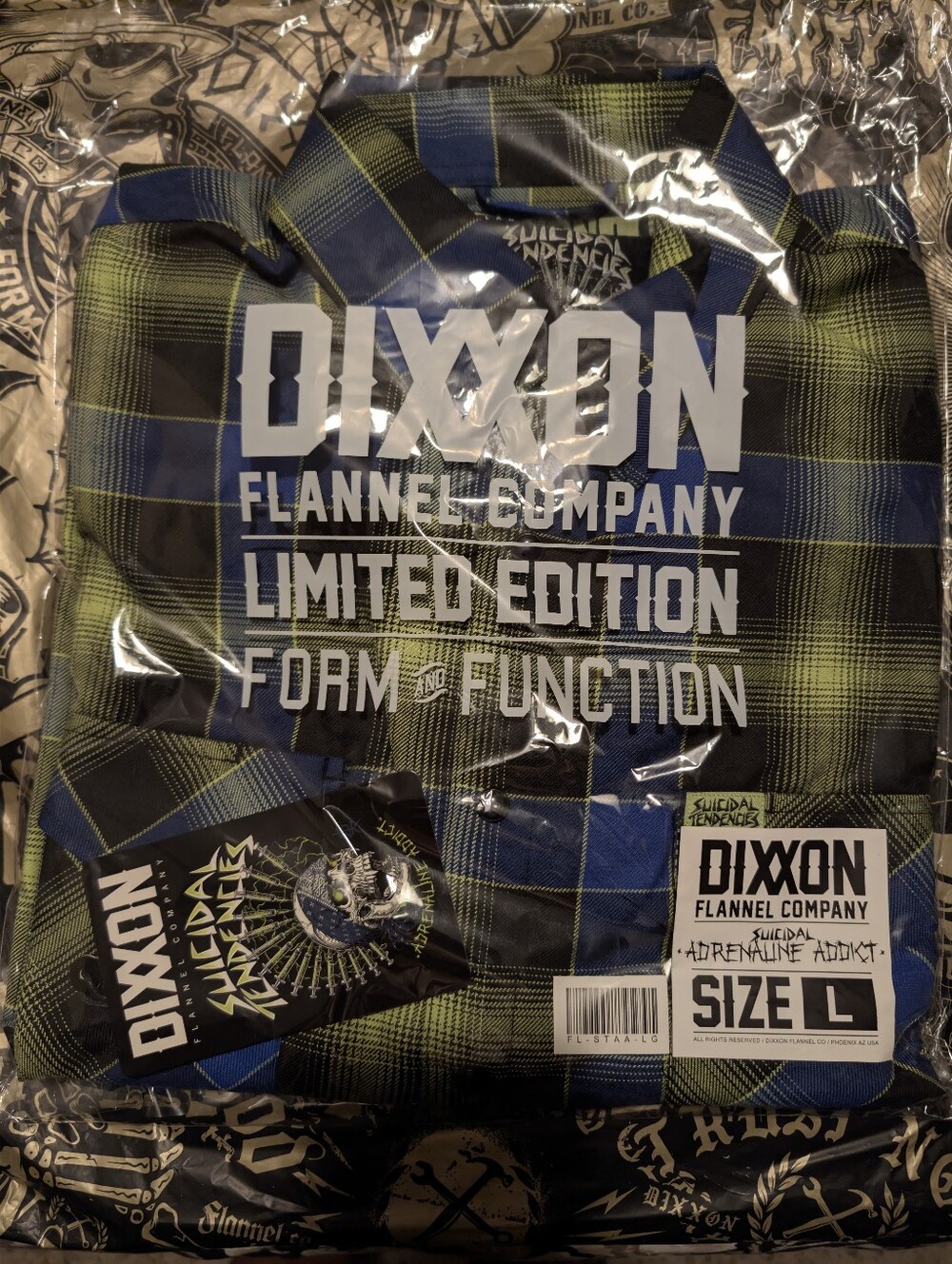 Dixxon Suicidal Tendencies Flannel Men's Size L